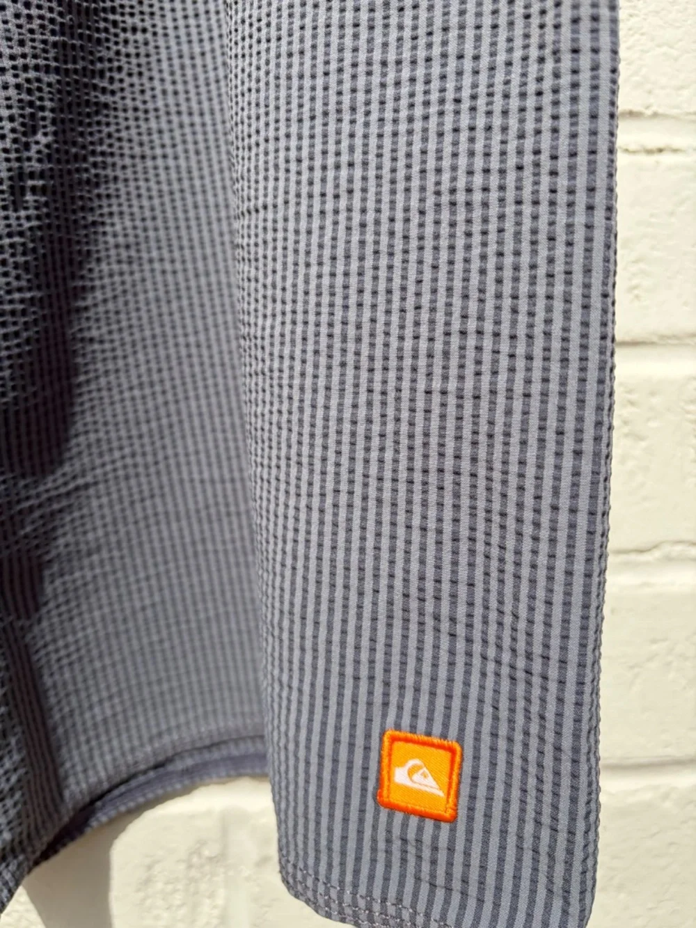 Quiksilver men Board Shorts seersucker 34 gray blue